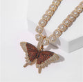 Temi's Rhinestone Butterfly Necklace