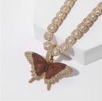 Temi's Rhinestone Butterfly Necklace
