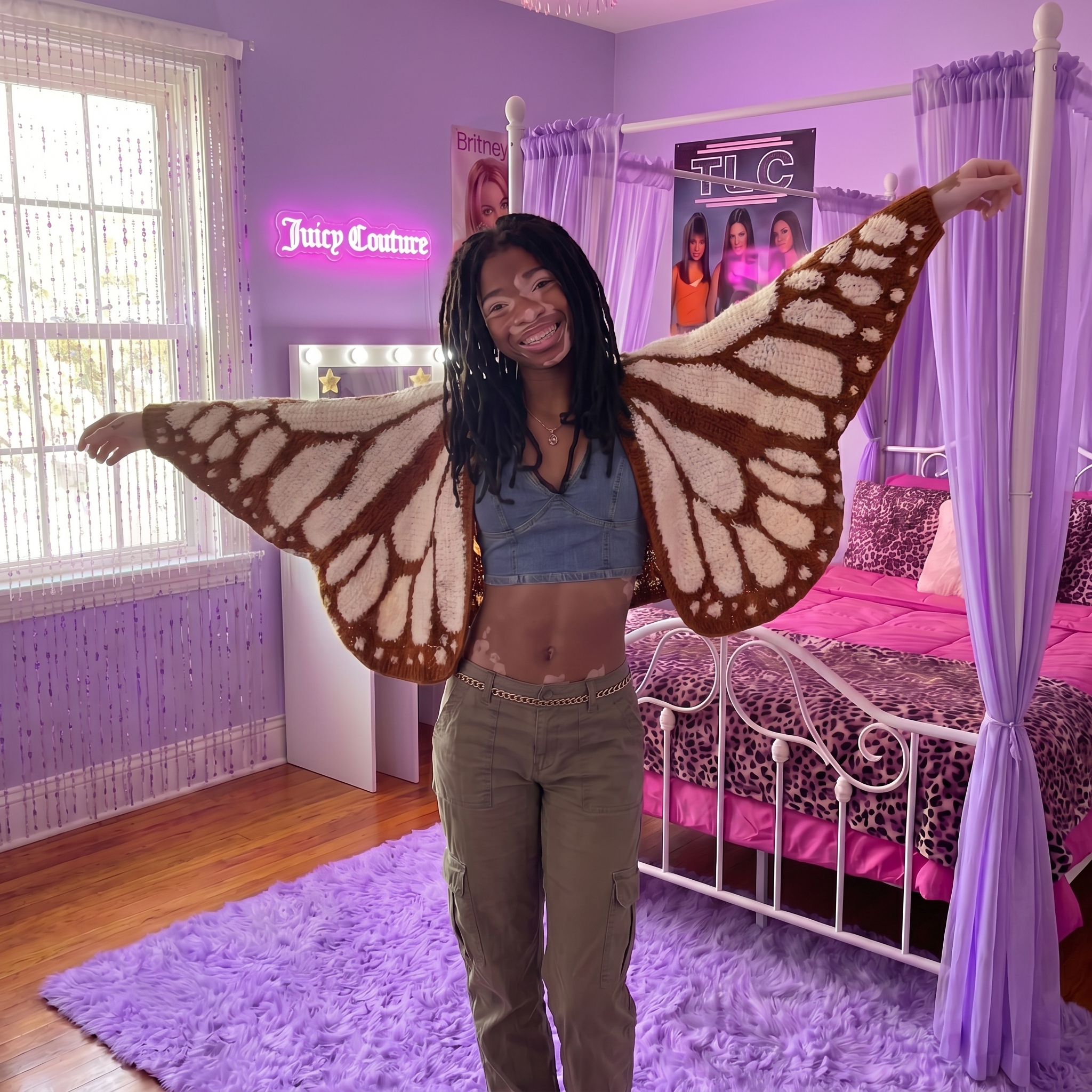 Temi's Patched Butterfly Cardigans