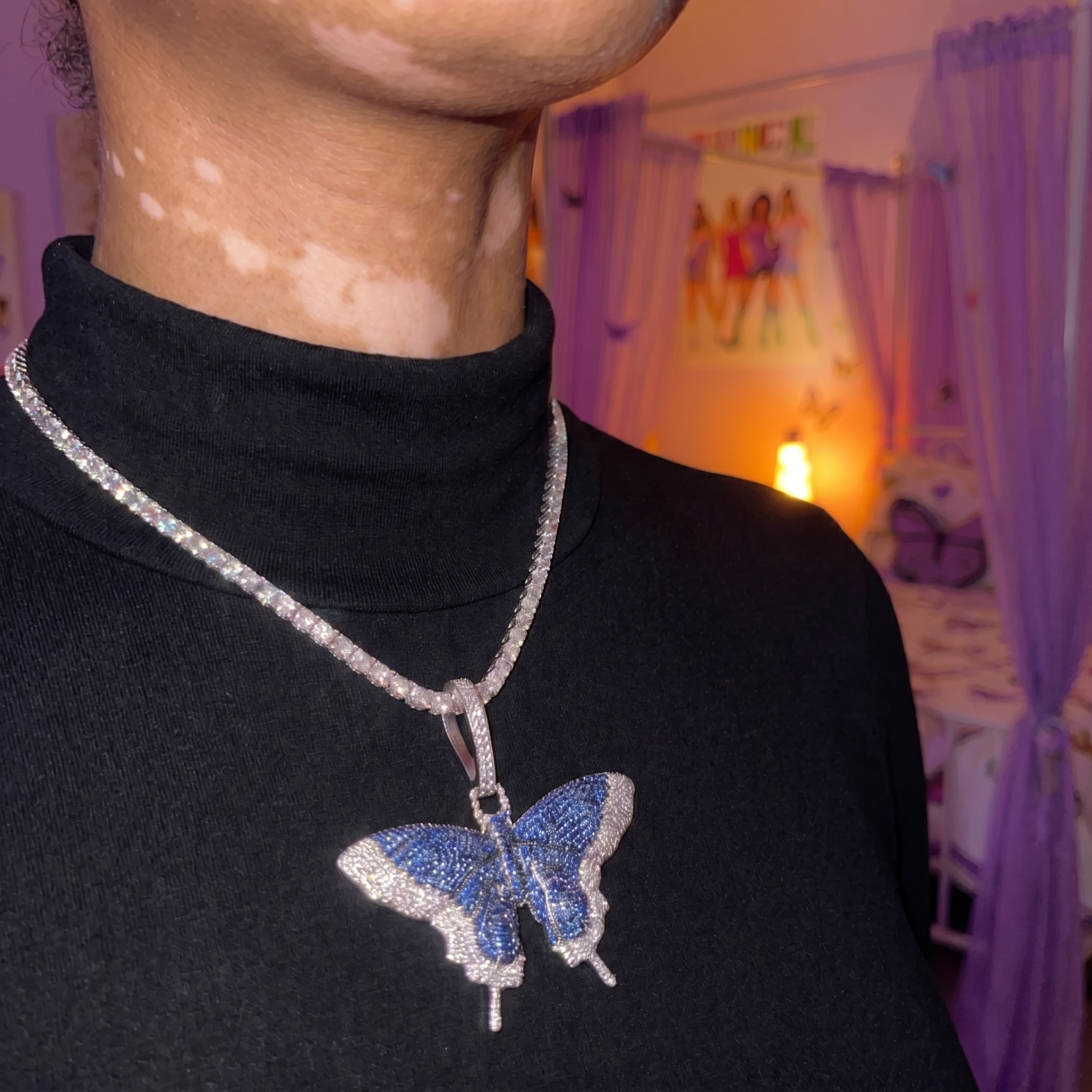 Temi's Rhinestone Butterfly Necklace