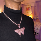 Temi's Rhinestone Butterfly Necklace