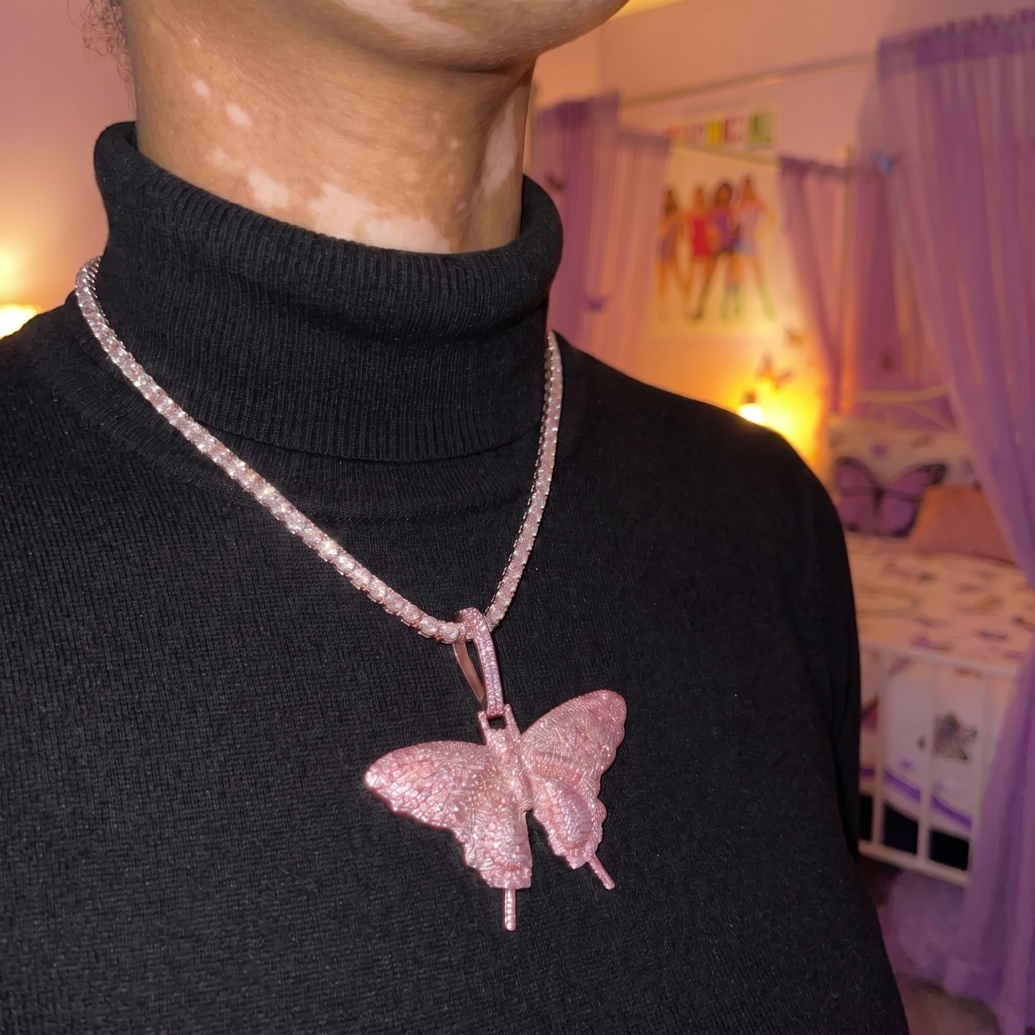 Temi's Rhinestone Butterfly Necklace