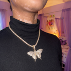 Temi's Rhinestone Butterfly Necklace