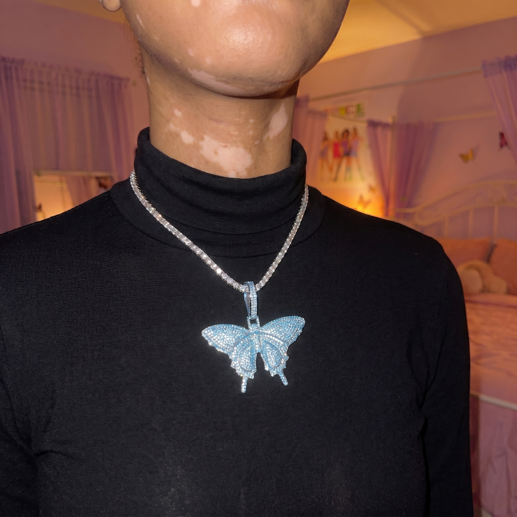Temi's Rhinestone Butterfly Necklace