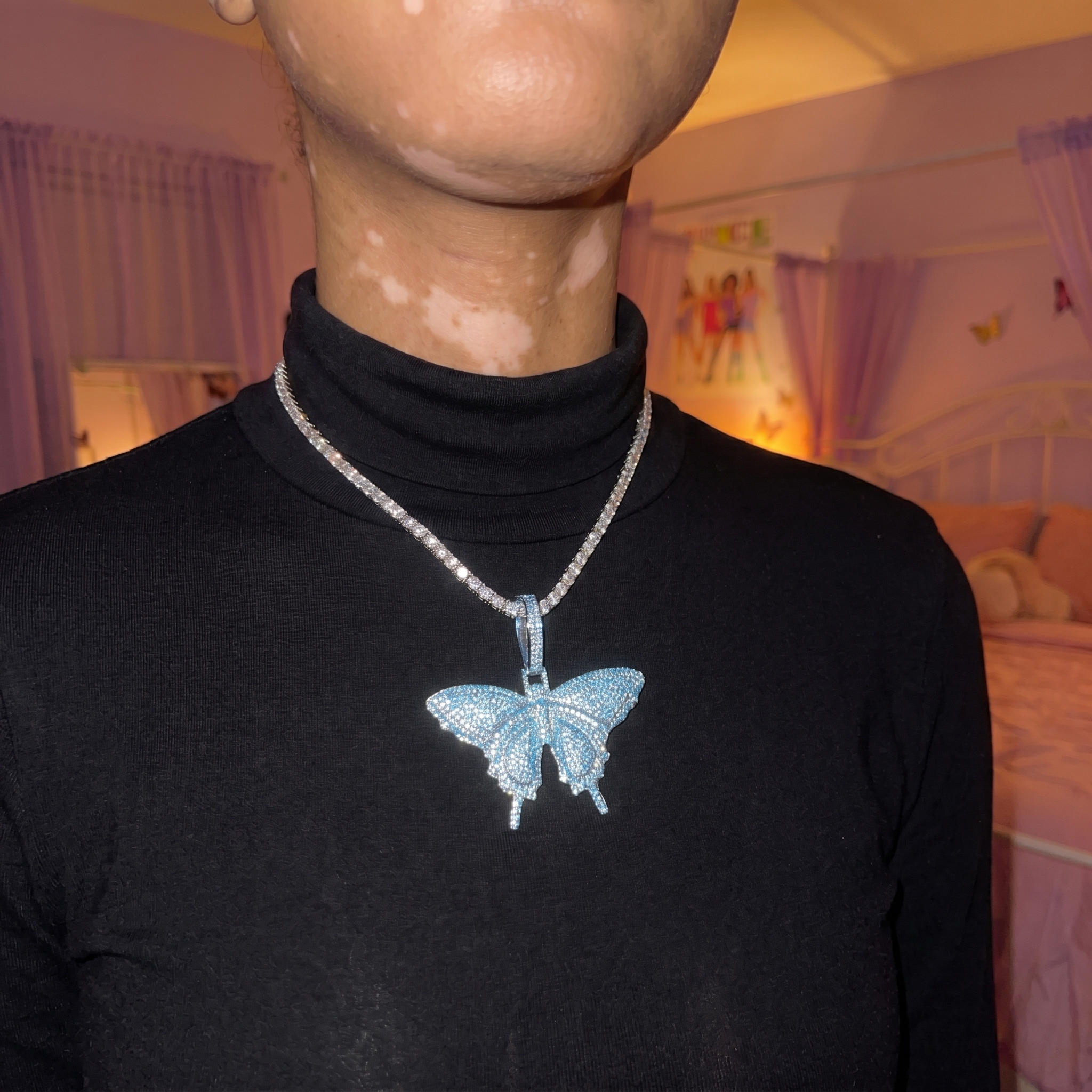 Temi's Rhinestone Butterfly Necklace